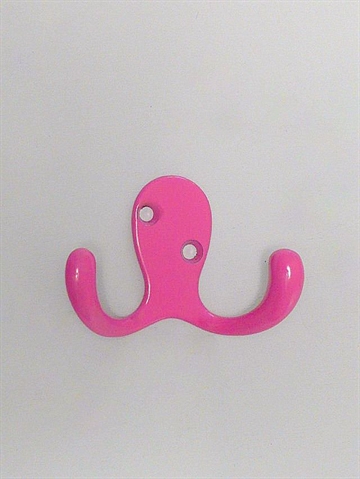 Dobbeltkrog, pink lakeret metal.