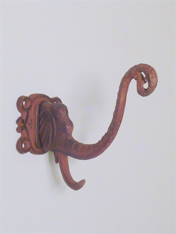 Elefant knage, rustbrun lakeret jern.