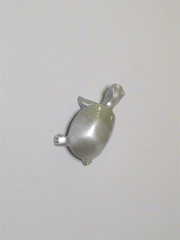 Skilpadde knage/knop, design Jorine Oosterhoff, s�lvlak. h�rd polystone m. skrue, ( hoved fungerer som knage ) - EGNET TIL B�DE V�G OG M�BLER.