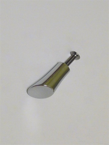 Skr� knop, , blank forkromet metal, lille.