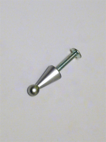 BB design knop, mat b�rstet krom, mini.