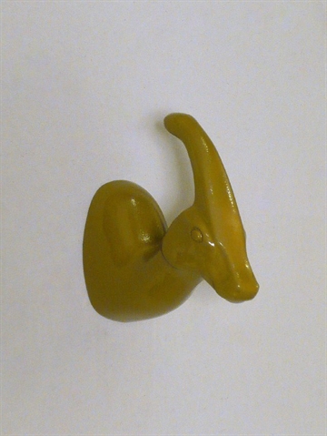 Dinosaurus Miss. Big Tuft knage, design Jorine Oosterhoff, armygr�nlak. polystone og metal m. indst�bt skrue ( incl. plug ).