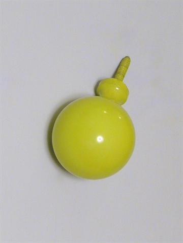 Kugle knopknage m. hals ( til b�jle ), limegr�n lakeret metal, stor. - EGNET TIL V�G.