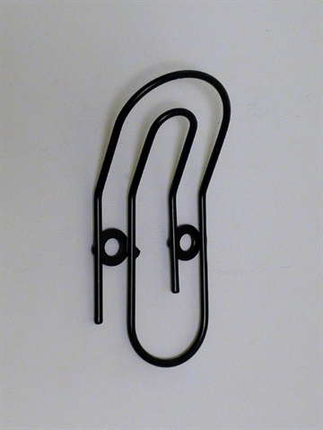 Clips knage sortlak. metal, mellemstr.