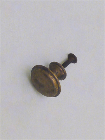 Patineret messingknop, mellemstr.