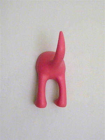 Hundehale knage, pink massiv gummi.