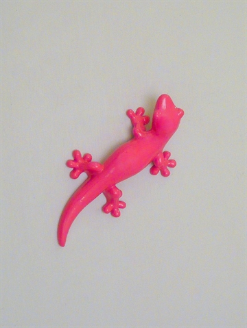 Gekko knage/knop, design Jorine Oosterhoff, pinklak. h�rd polystone m. skrue, ( hoved fungerer som knage ) - EGNET TIL B�DE V�G OG M�BLER.