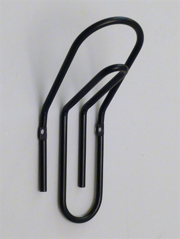 Clips knage sortlak. kraftig metal, stor.