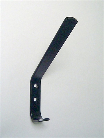 Minimalistisk knage, silkemat sortlak. aluminium ( inkl. små sorte skruer ).